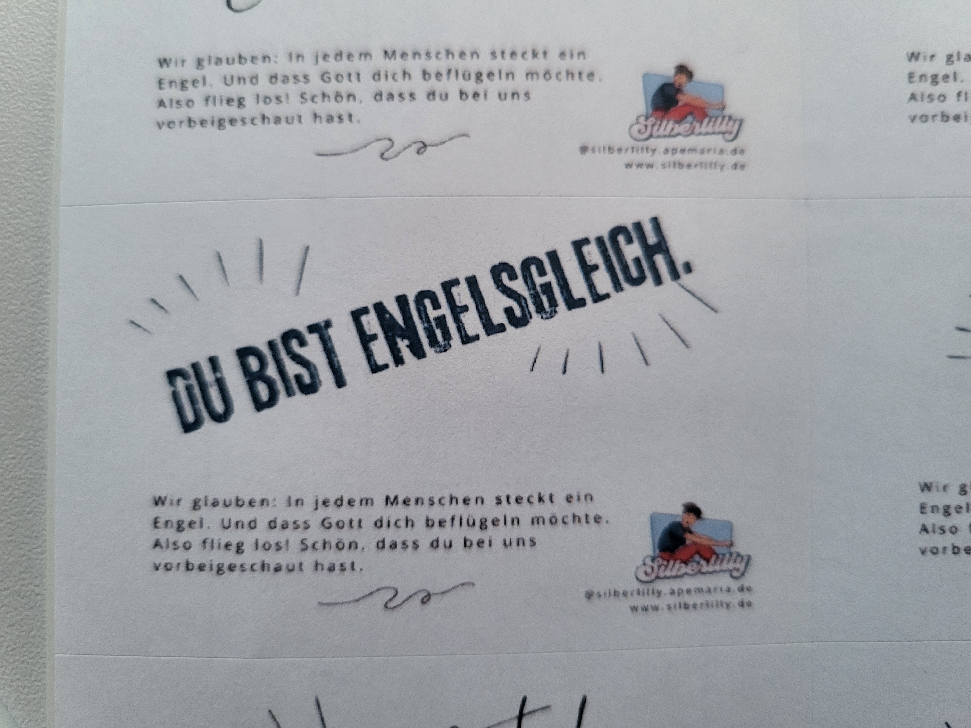 Labels auf Polaroid