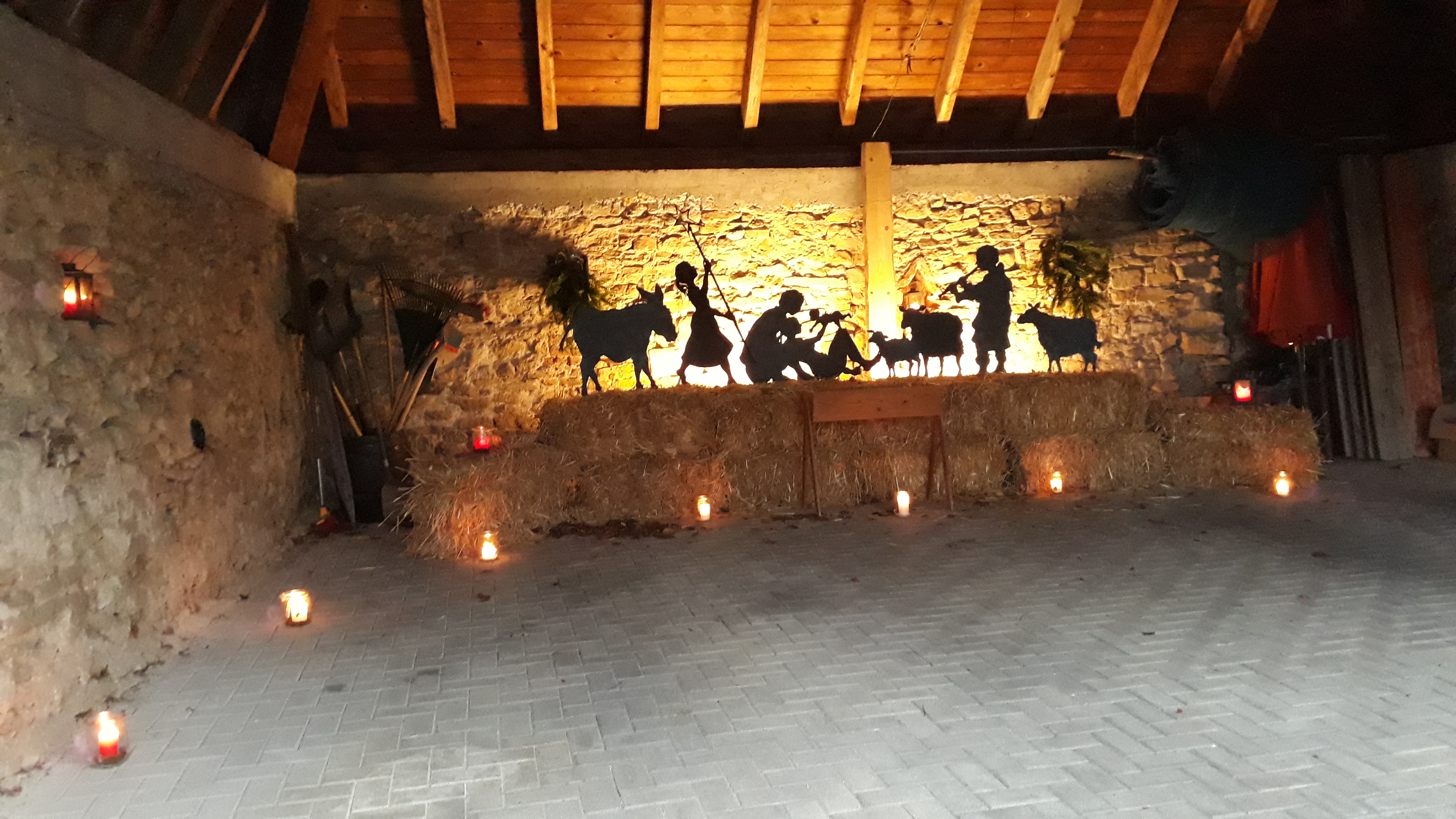 Krippe im Carport