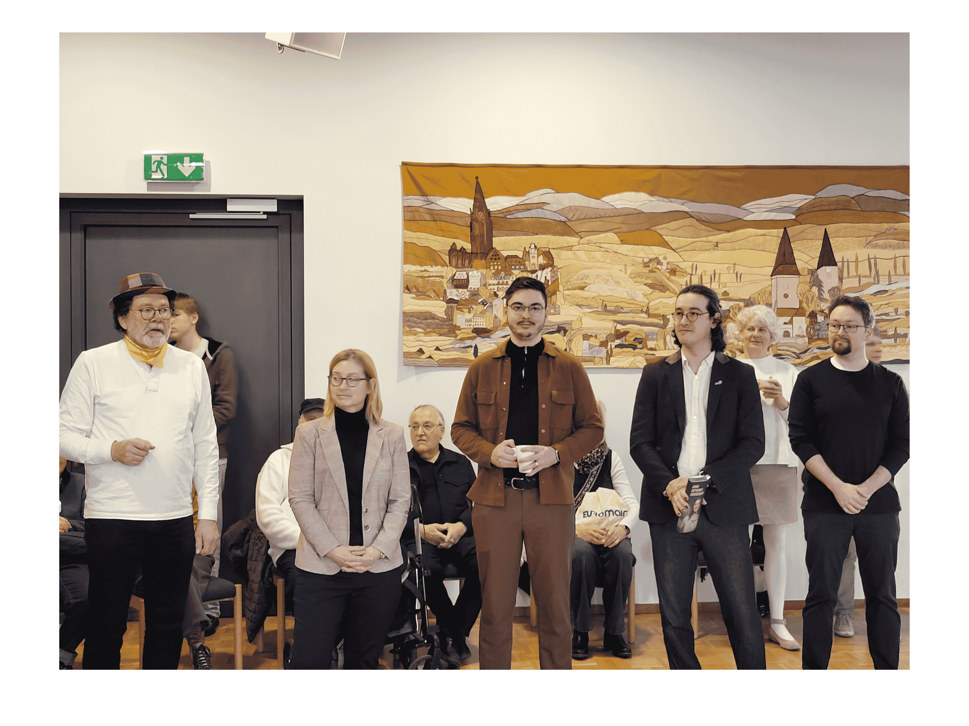 v.l.n.r: Lothar Hanser (FDP), Natascha Thoma-Widmann (CDU), Philip Wolf (SPD), Nils Arnold (Grüne), Eric Waibel (Linke)