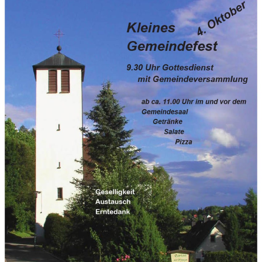 Gemeindefest an Erntedank
