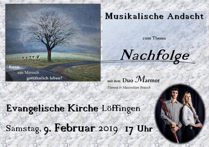 Musikalische Andacht mit dem Duo Marmor